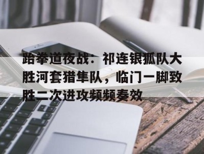  跆拳道夜战：祁连银狐队大胜河套猎隼队，临门一脚致胜二次进攻频频奏效九游手游排行榜
